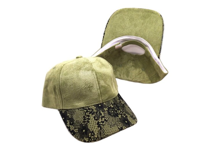 (image for) Lace Brim baseball caps - Sage