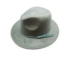 (image for) Short Brim vegan suede hat - Sage green