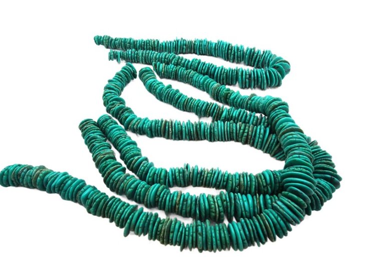 (image for) Turquoise Green blue Magnesite side drilled slices wafer #1017B