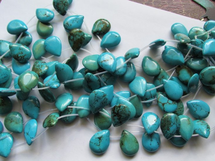 (image for) Turquoise teardrop dark 25mm #1858