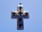 (image for) Cowgirl cross silver and black #RM-202