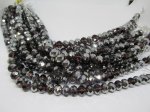 (image for) Silver and Brown crystal rondel 8x10mm #1756