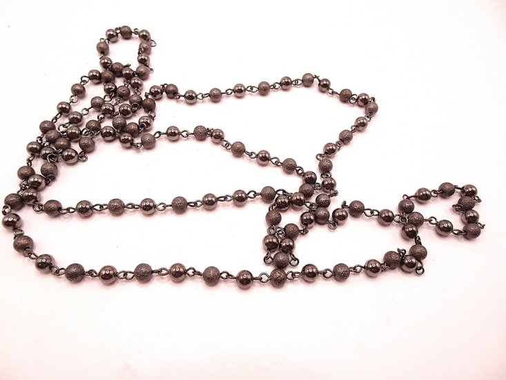 (image for) Bead Chain silver 6mm 52"