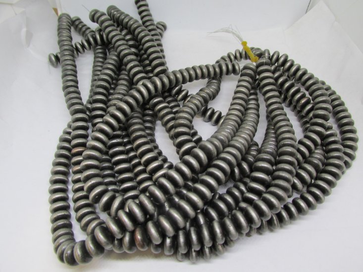 (image for) Silver faux Indian pearl Rondell 10mm #1089