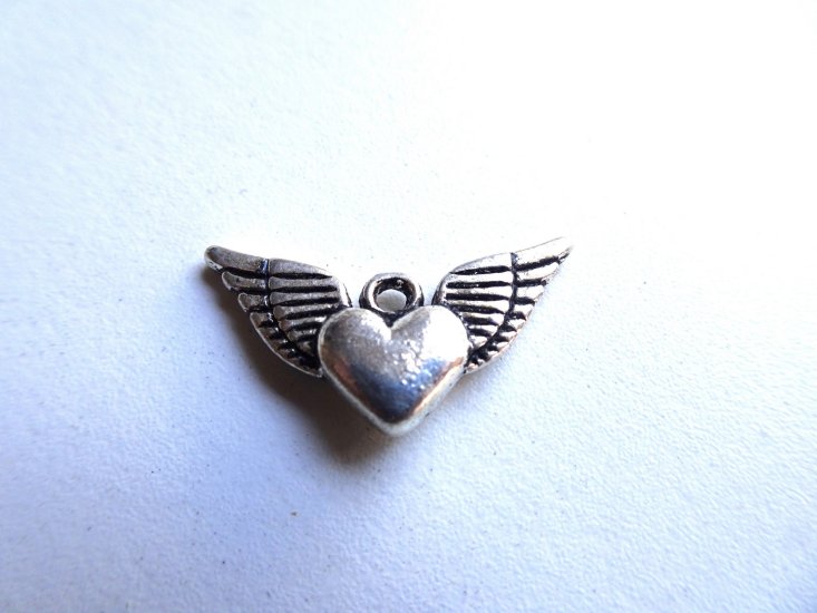 (image for) Heart with wings charm #BS-ch18