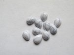 (image for) 6x8mm White Teardrop Acylic cabochon (10) #ECAB-9