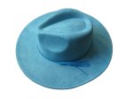 (image for) Vegan suede Wide brim hat - SKY BLUE