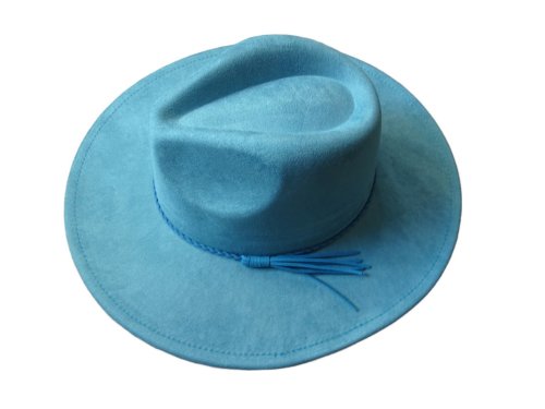 (image for) Vegan suede Wide brim hat - SKY BLUE