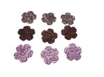 (image for) Small Faux leather flower set #FS1