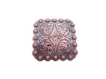 (image for) Antique copper 2" square screw back concho #CNH-2