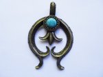 (image for) Squash blossom antique bronze pendant #RM-244