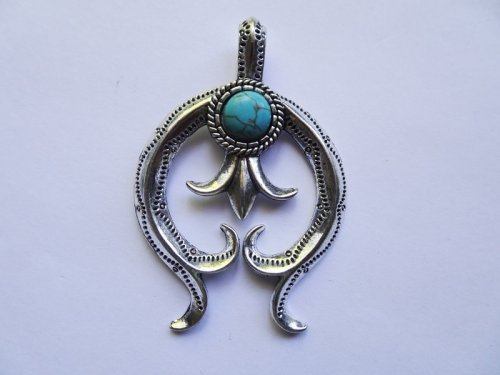 (image for) Squash blossom antique silver pendant #RM-404S