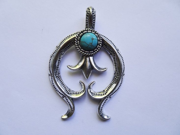 (image for) Squash blossom antique silver pendant #RM-404S