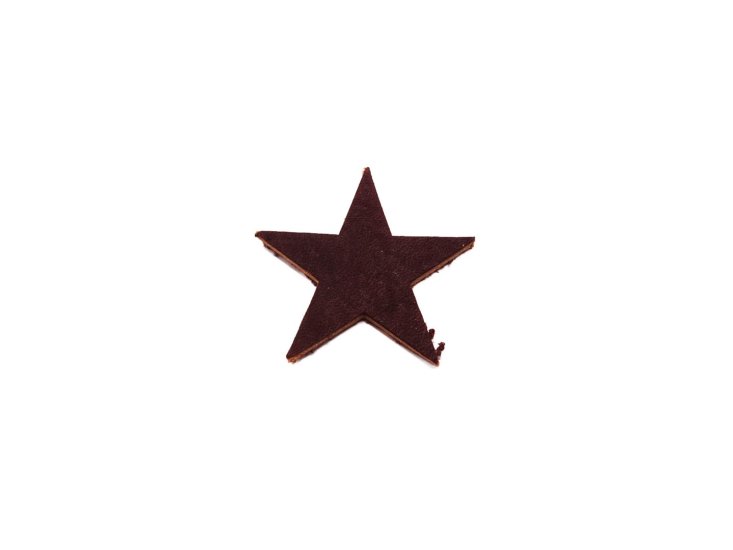 (image for) Brown leather star 1 1/2" #LC251