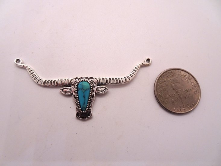 (image for) Steer head long horn jewelry pendant #RM-529