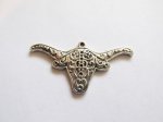 (image for) Steer head pendant antique silver #MP5