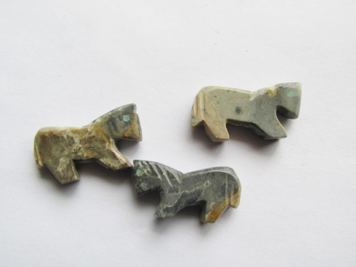 (image for) Horse stone fetish bead (1pcs) #MISC-11F