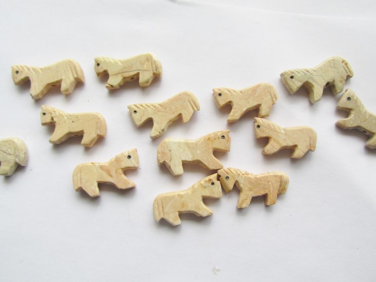 (image for) Horse stone fetish bead (1pcs) #MISC-11B
