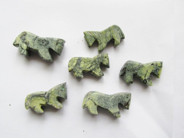 (image for) Horse stone fetish bead (1pcs) #MISC-11C