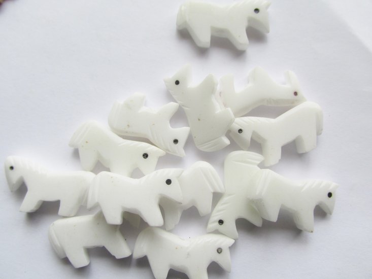 (image for) Horse stone fetish bead (1pcs) #MISC-11D