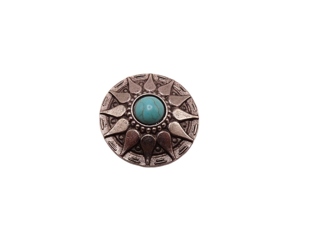 (image for) Antique silver Sunburst embellishment Glue on #HB-20