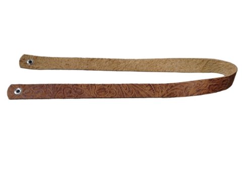 (image for) Embossed leather hat band - Tan