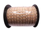 (image for) Faux leather lacing with silver studs - Light Tan