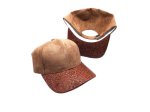 (image for) Faux leather Brim Vegan suede baseball cap - TAN / PU Leather