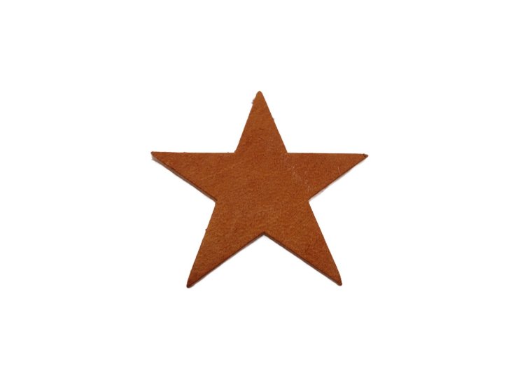 (image for) Tan leather star 1 1/2" #LC250