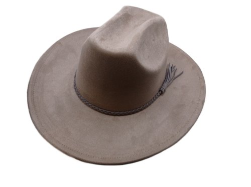 (image for) Cowboy hat Elastic sweatband - Taupe S/M