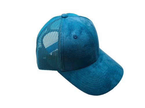 (image for) Vegan suede Mesh snap back baseball cap - MESH TEAL