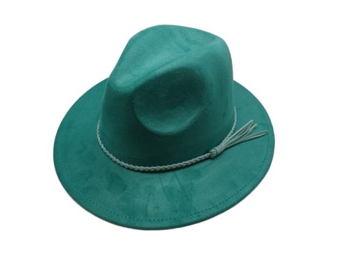 (image for) Short Brim vegan suede hat - Teal