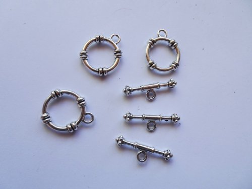 (image for) Toggles - antique silver (3)sets #TOG-6