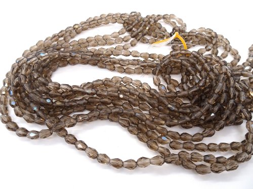 (image for) Topaz pear shaped faceted crystal beads 5x9mm #1689