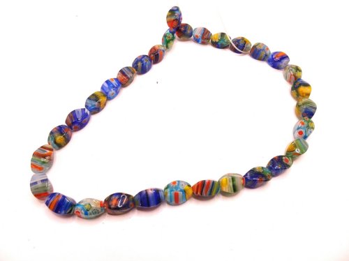 (image for) Multicolored Glass opaque to transparent beads 13x8mm #1100B