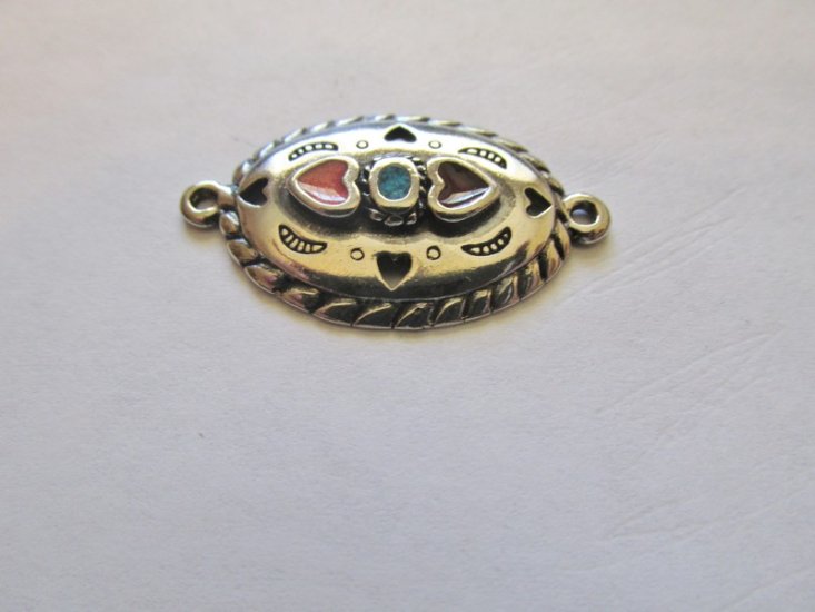 (image for) Connector - Oval with inlay #CON70