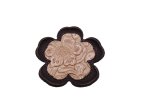 (image for) Curled Leather flower two tone #TT1