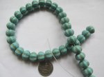 (image for) Turquoise howlite pumpkin shaped 12x14mm #1904