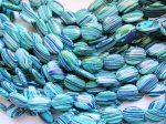 (image for) Turquoise, Navy, Green Ovals 20mm #1475
