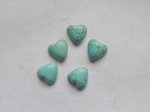 (image for) 12mm Turquoise Heart cabs (5pcs) #CAB-27