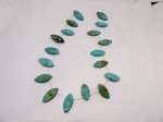(image for) Turquoise marquise shaped top side drilled beads #1324B