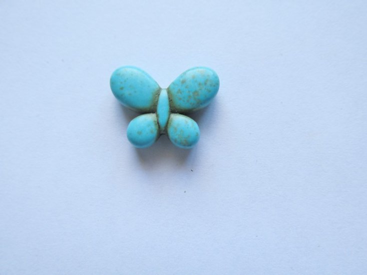 (image for) Turquoise Butterfly Bead (4pcs) # Butterfly 1