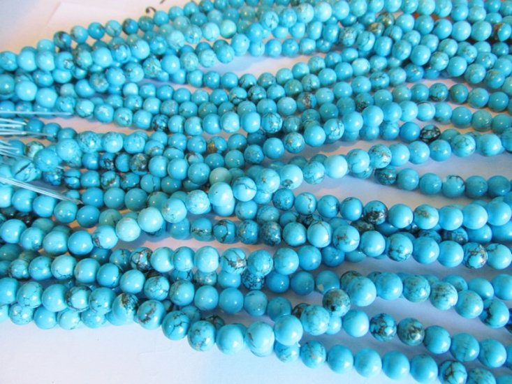 (image for) Turquoise blue rounds 8mm #1603