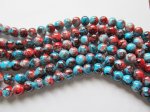 (image for) Turquiose and Red Glass Rounds # 1651