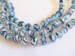 (image for) Turquoise blue and black faceted beads #TU-1396-14