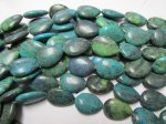 (image for) Turquoise, green, black Teardrop beads #GG1005-14