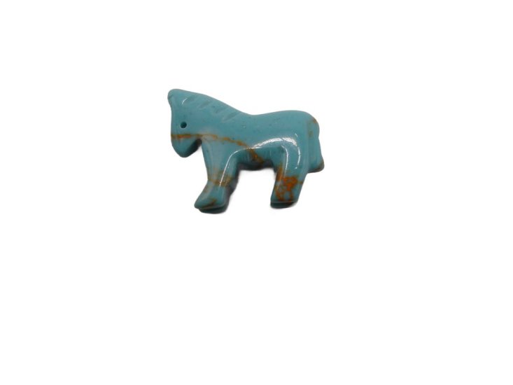 (image for) Horse Turquoise howlite fetish bead (1pcs) #MISC-11E