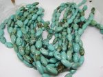 (image for) Bead Chain - Turquoise shaped - Copper (ROLL) 10mm