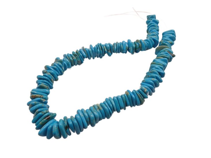 (image for) Turquoise magnesite slices side drilled #1120-A