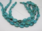 (image for) Turquoise oval China Stabalized 12x16mm #1691